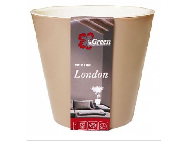 Горшок для цветов London 190 мм, 3,3л молочный шоколад